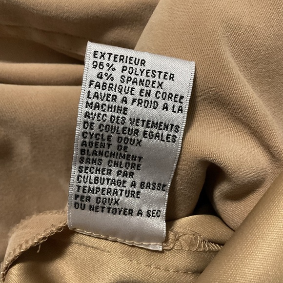 Talbots Button Up Shirt Jacket Suede Look Stretch Tan Shacket - Picture 7 of 8